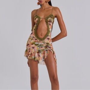 chinese dress ladies Jaded London Fatale Maxi Dress in Sunrose  Liquid The Label